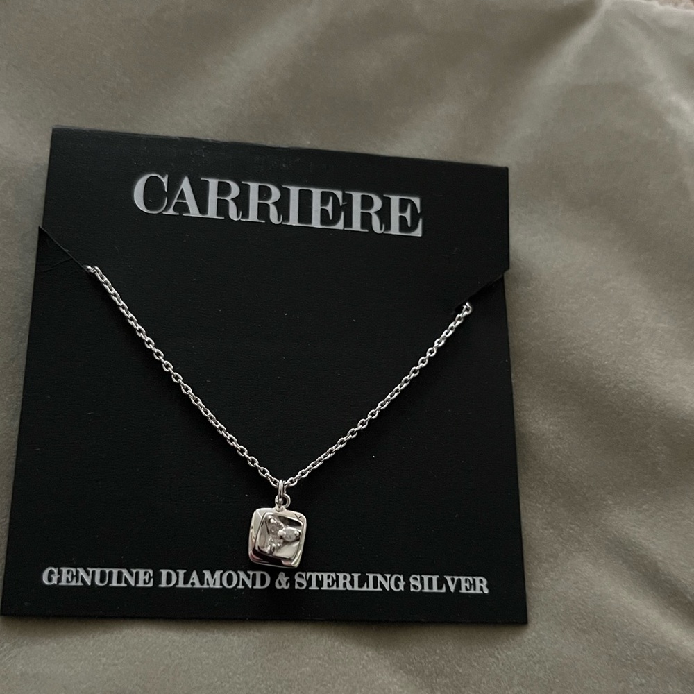 Sterling silver and diamond pendant